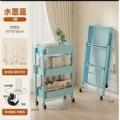 Етажерка на колесах 3 полки підлогова AND-108-5 висота 120 см колір білий