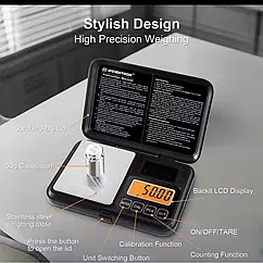 Ювелірні електронні ваги 0 01г 500г