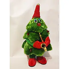 Ялинка Новорічна іграшка танцююча і співаюча зелена з гітарою