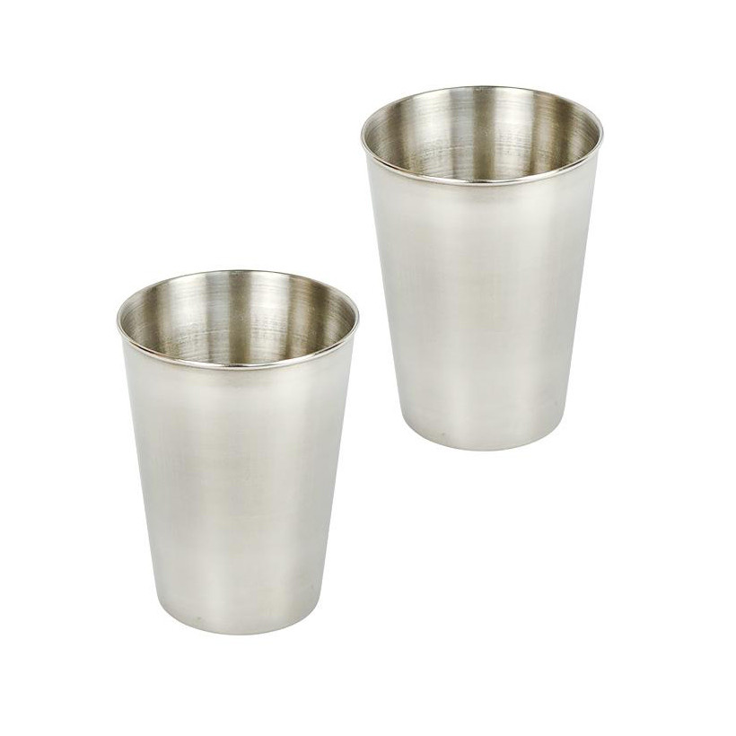 Склянка металева з нержавіючої сталі 400 мл Набір 2 штуки, фото 1