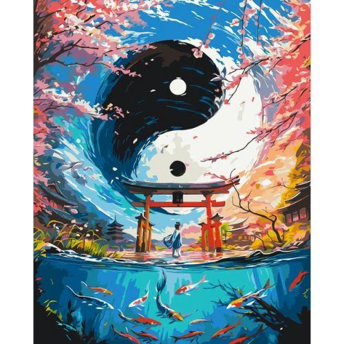 Картина за номерами "Інь Янь з японськими мотивами" 40х50 см [tsi278492-TSI], фото 1
