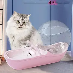 Автоматичний фонтан для котів і собак равлик 4 5 л USB LY-470