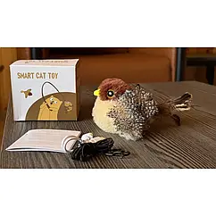 Пташка інтерактивна іграшка для котів AND 5243 звук і рух