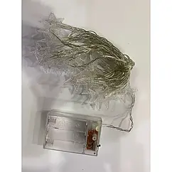 Гірлянда на батарейках 20 світлодіодів 3 метри жовта Зірка AND SF-35