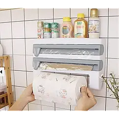 Диспенсер паперу 4 в 1 настінний кухонний тримач AND833 для туалетного паперу та рушників