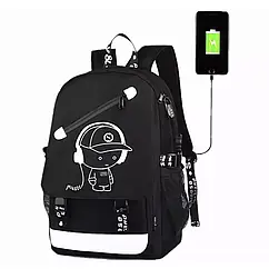 Рюкзак Music світиться в темряві з USB зарядкою