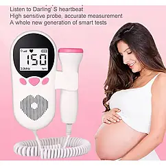 Допплер для прослуховування серця плода Fetal heart rate detector XL-1311 колір рожевий