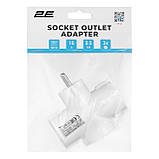 Мережевий адаптер 2E 3xТип F, 16A, білий (2E-AD0103WH), фото 6