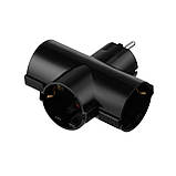 Мережевий адаптер 2E 3xТип F, 16 A, чорний (2E-AD0103BK), фото 3