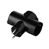Мережевий адаптер 2E 3xТип F, 16 A, чорний (2E-AD0103BK), фото 8