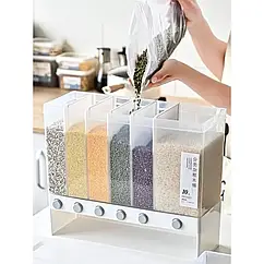 Контейнер для спецій Multifunctional household rice bucket AB-5 1.5 літра прозорий