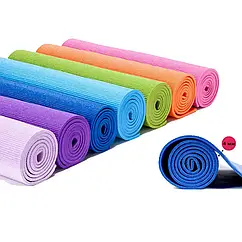 Коврик силіконовий для йоги 60 на 172 см антиковзний водовідштовхувальний