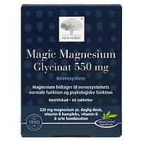 Микроэлемент Магний New Nordic Magic Magnesium Glycinat 550 mg 60 Tabs, 5229640 - 408