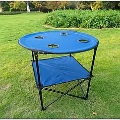 Складний стіл для пікніка HX-100 з отворами для напоїв і закусок