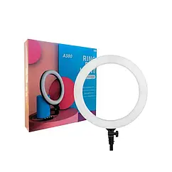 Кільцева LED лампа A380 40см диммер кольорова температура 3000K 6000K