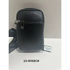 Сумка Чоловіча Чорна Рюкзак для чоловіків AND JASPER Шкіра 22-6158c