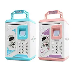 Копілка електронний сейф ROBOT BODYGUARD рожевий з цифровим замком і захистом від крадіжки