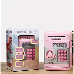 Електронна копілка сейф NUMBER BANK з підсвіткою та захистом від крадіжки