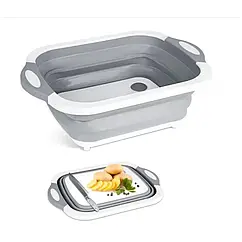 Складна корзина для фруктів і овочів 4 в 1 з ручкою та осередками