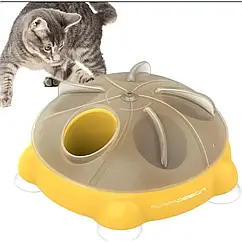 Кормушка для котів головоломка обертаюча на 360 градусів