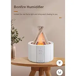 Увлажнювач повітря з підсвіткою імітацією полум'я humidifier AND LY-651 ефект вогнища робота від USB