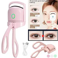 Електричний USB затискач для завивки вій з підігрівом та захистом від перегріву