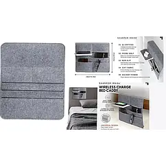 Фетровий органайзер для зберігання кишені для зберігання сірий 30 на 20 см