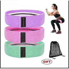 Фітнес резинки тканинні для тренувань 5 рівнів опору