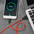 Дата кабель USB 2.0 AM to USB-C 1.0m 2A silicone X21 black+red HOCO (6957531071419), фото 5