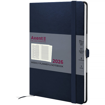 Тижневик Axent датований 2026 Prime Strong 145х210, синій (8507-26-02-A), фото 1