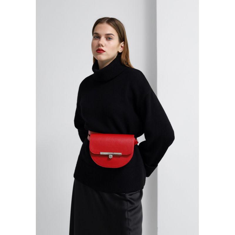 Жіноча шкіряна сумка поясна-кросбоді Bridget червона 4704705, фото 1