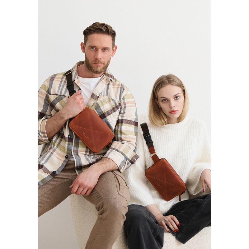 Шкіряна сумка Dropbag Mini світло-коричневий Crazy Horse 4780041, фото 1