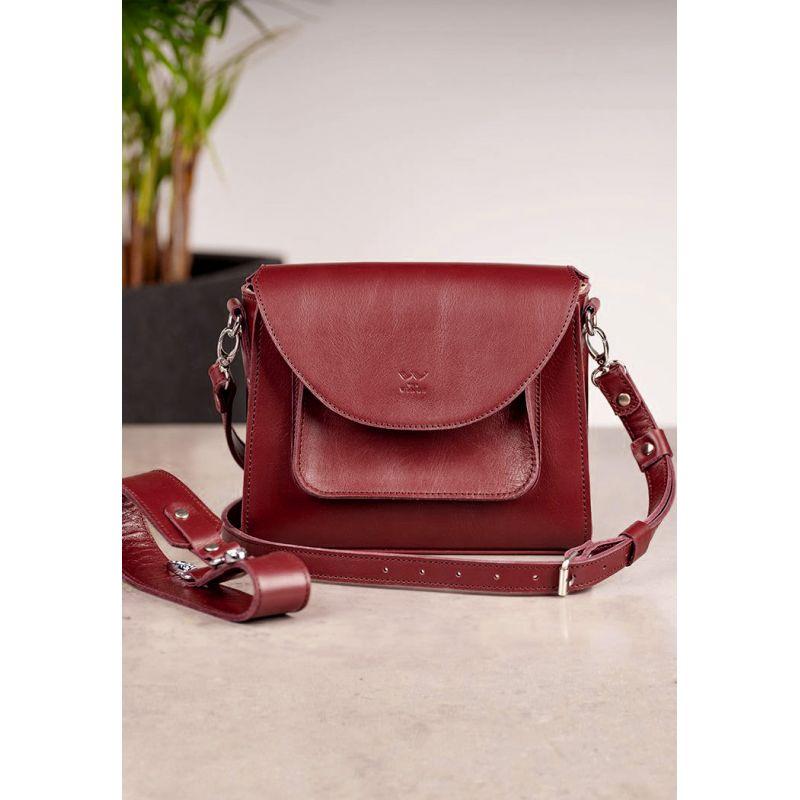 Жіноча шкіряна сумка Liv бордова 4614274