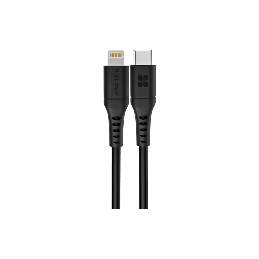 Дата кабель USB-C to Lightning 1.2m Promate (powerlink-120.black) d, фото 1