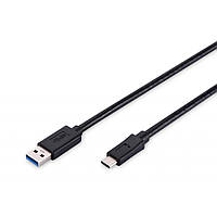 Дата кабель USB 3.0 AM to USB-C 1.0m Digitus (AK-300136-010-S) m