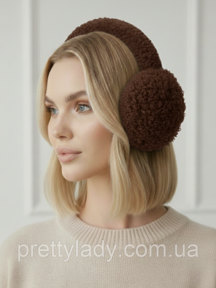 Хутряні навушники Lama Premium коричневі, фото 1