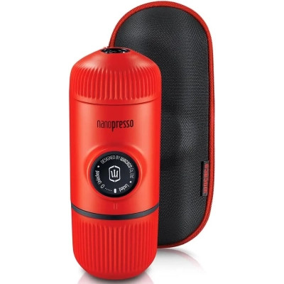 Кавоварка кемпінгова Wacaco Nanopresso з чохлом червона (WNANORED), фото 1
