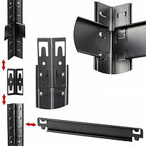 Стелаж металевий 180х90х30 Siker P9030 чорний 5 полиць, фото 3