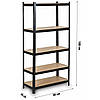 Стелаж металевий 180х90х30 Siker P9030 чорний 5 полиць, фото 9