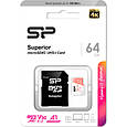 Карта пам'яті Silicon Power 64GB microSDXC class 10 UHS-I U3 V30 A1 Superior (SP064GBSTXDV3V20SP), фото 3
