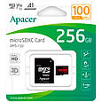 Карта пам'яті Apacer 256GB microSDXC class 10 UHS-I V10 A1 (AP256GMCSX10UB-R), фото 3