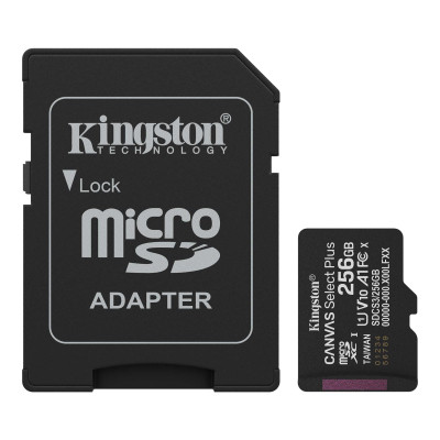 Карта пам'яті Kingston 256GB microSDXC class 10 UHS-I V10 A1 Canvas Select Plus (SDCS3/256GB), фото 1