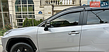 Дефлектори вікон із хром молдингом, вітровики Toyota Rav-4 2019- (неірж смуга), фото 5