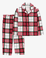 Пижама Carter's 2-Piece Plaid Fleece Coat Style Pajamas размер 5T Картерс, рост 110