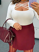 Жіночий лонгслів великого розміру  Розміри: 48-50, 52-54, 56-58, фото 2