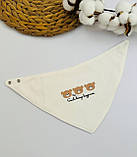 Непромокальний двосторонній слинявчик-нагрудники на кнопках, фото 2