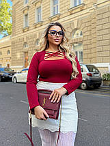 Жіночий лонгслів великого розміру Розміри: 48-50, 52-54, 56-58, фото 2