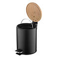 Контейнер для сміття Ardesto Minimalism З педаллю Чорний 3 л (ARHB3601BB), фото 3