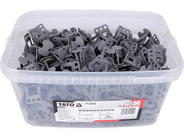 Набір роз'ємних кліпсів для монтажа керамической плитки t≤14мм шов1.5мм YATO 500шт. YT-36938