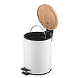 Контейнер для сміття Ardesto Minimalism З педаллю Білий 3 л (ARHB3601WB), фото 3